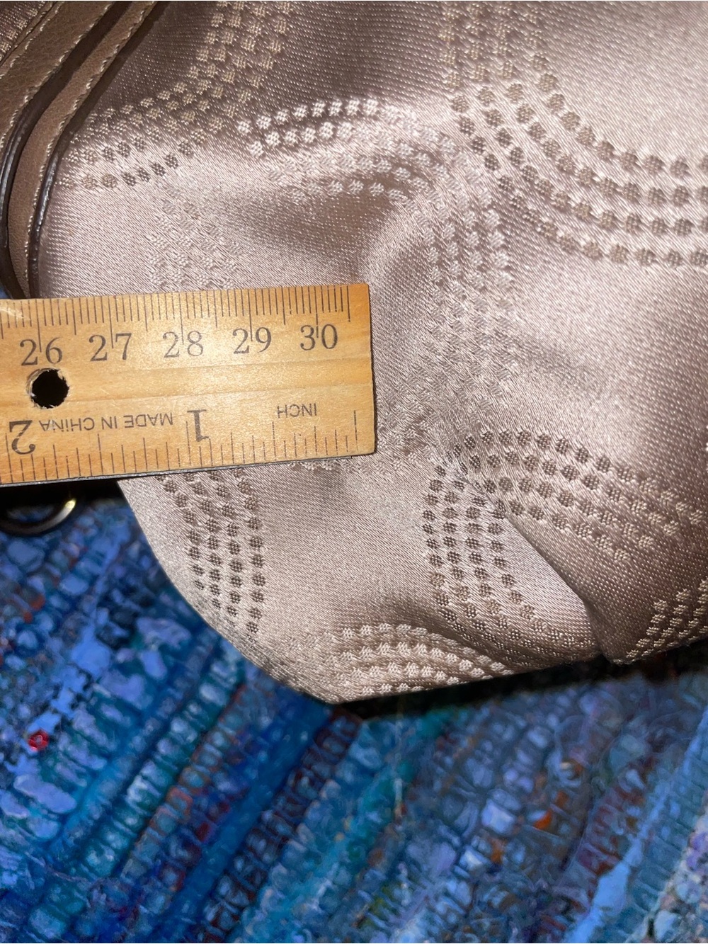 Coach Madison Dotted op art Sophia Satchel Purse Shoulder Handbag/Tote - Picture 6 of 16